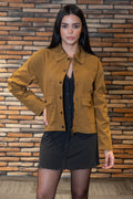 Kadın Kahverengi İnce Gabardin Ceket