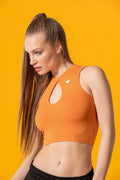 Nakış Detaylı Turuncu Crop Top Body