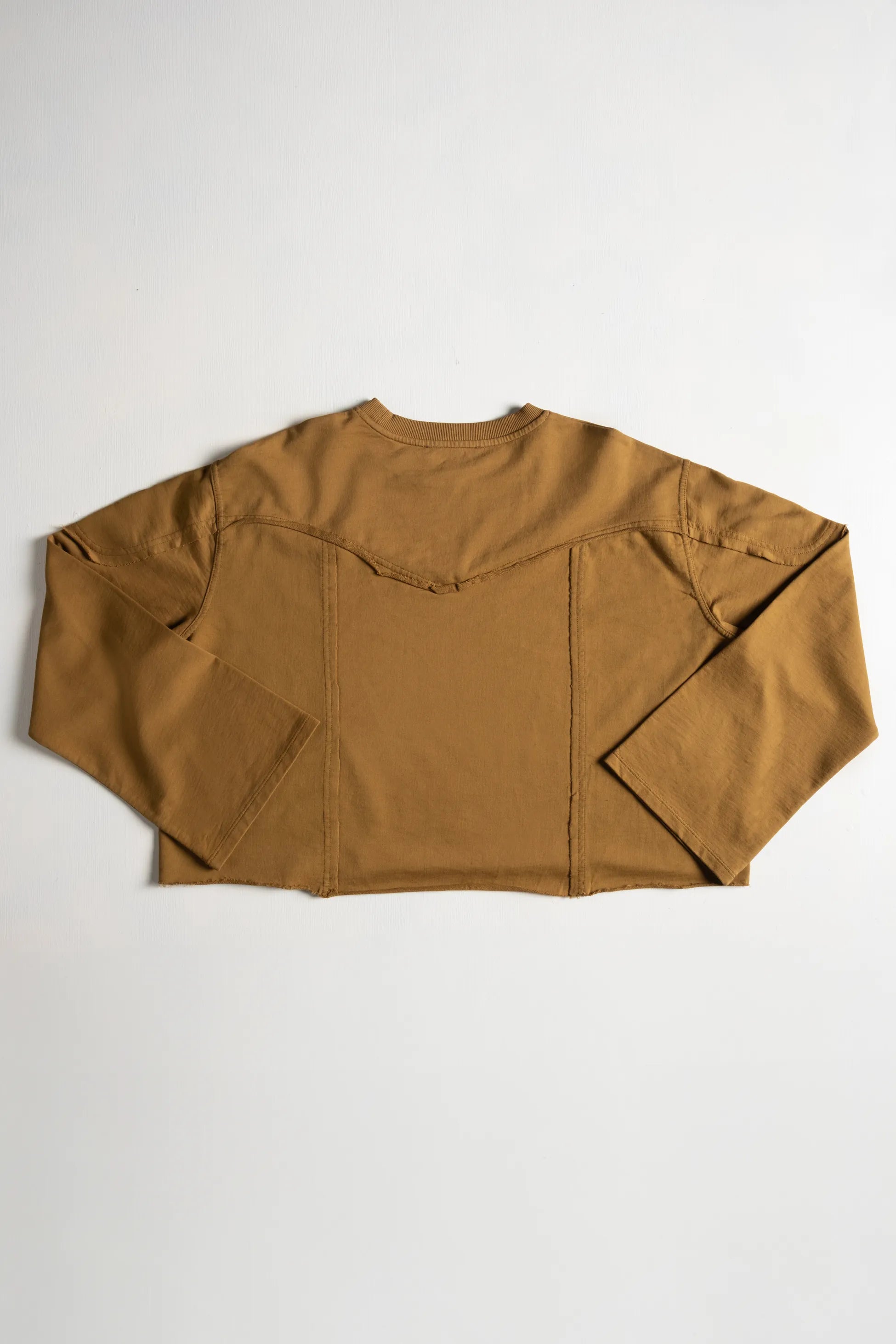 Dikiş Detaylı Hardal Sweatshirt