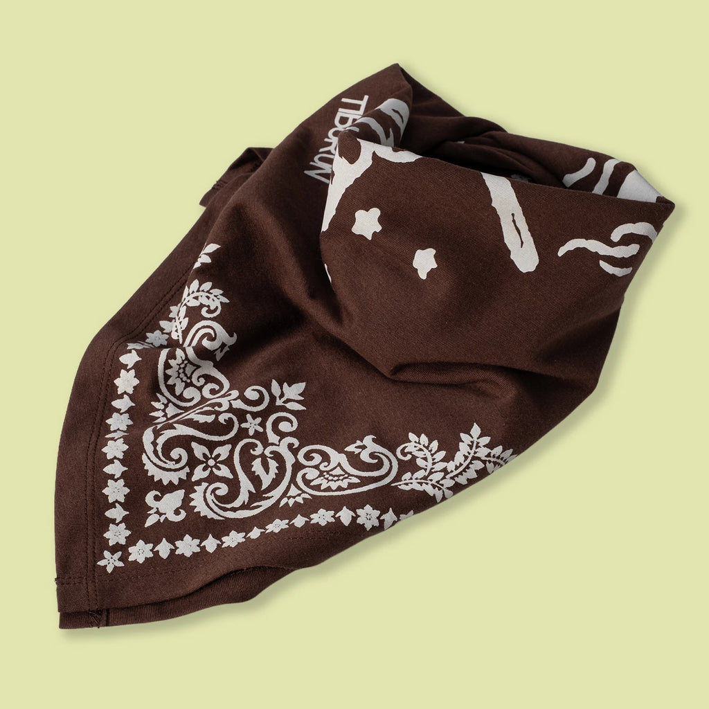 Kahverengi Baskılı Bandana